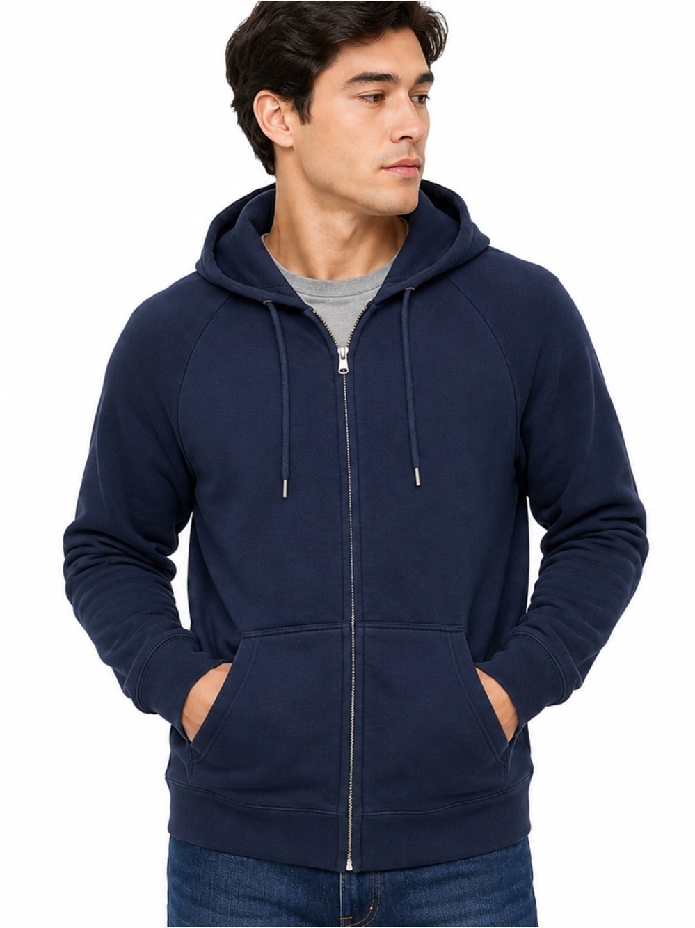 GAP Men’s Navy Blue Full Zip Hoodie Size Medium Tall